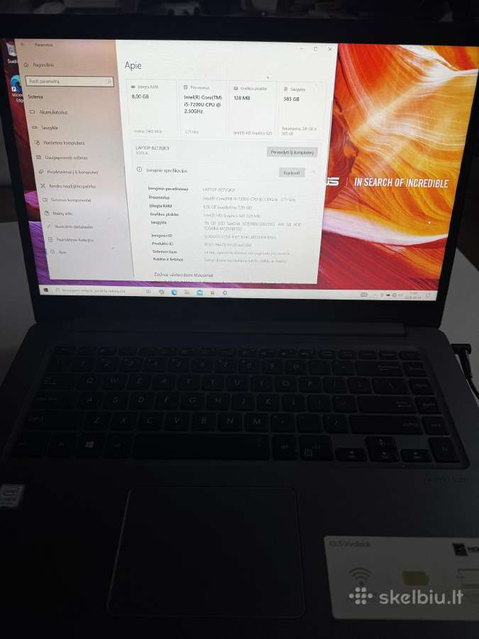Asus Vivobook X510ua Grey, 15.6 - nuotraukos Nr. 2