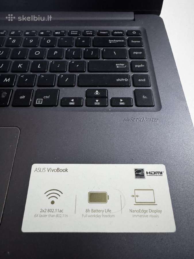 Asus Vivobook X510ua Grey, 15.6 - nuotraukos Nr. 4