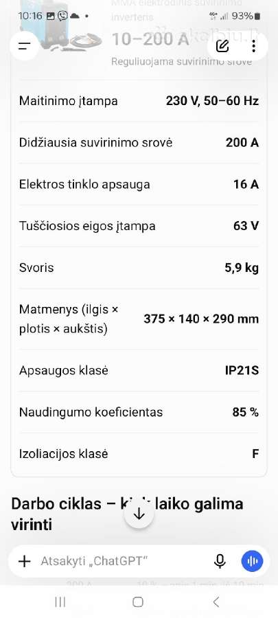Mma Inverteris Most Ponte 201 - nuotraukos Nr. 7