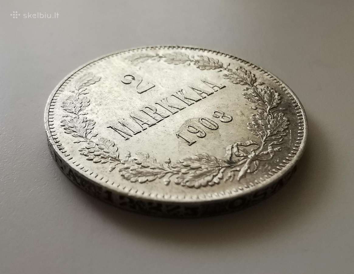 2 Markkaa 1908 Suomija - nuotraukos Nr. 6