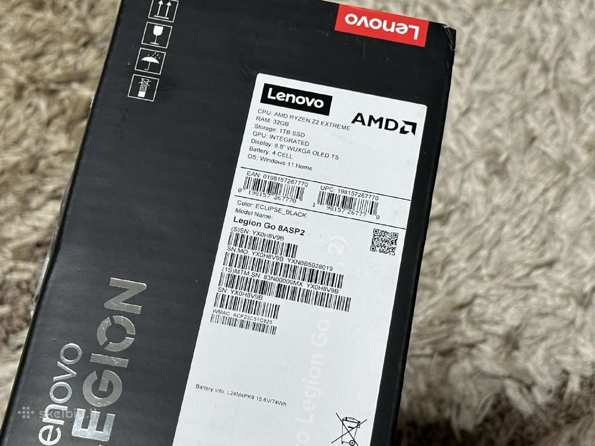 Parduodu Legion Go 2 Z2 Extreme, 32/1tb Oled - nuotraukos Nr. 7