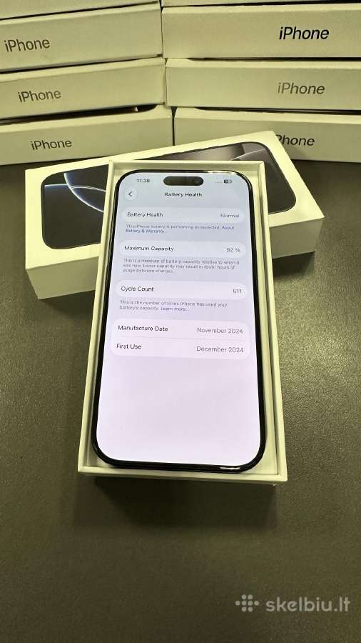 Apple iPhone 16 Pro 256gb su garantija - nuotraukos Nr. 2