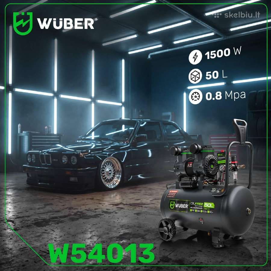 Betepalinis Oro Kompresorius Wuber 50l - nuotraukos Nr. 3