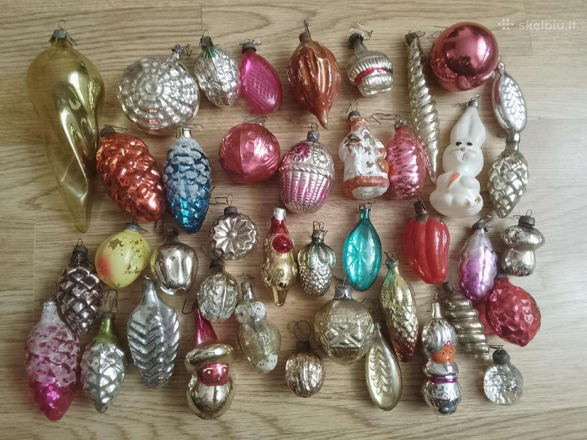 Vintažiniai kalėdų eglutės žaisliukai.116vnt. - nuotraukos Nr. 3