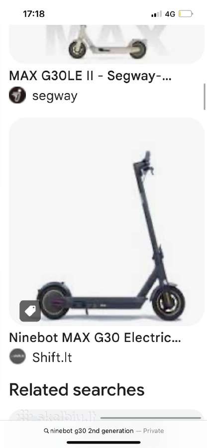 Ninebot segway g30d II E-scooter - nuotraukos Nr. 2
