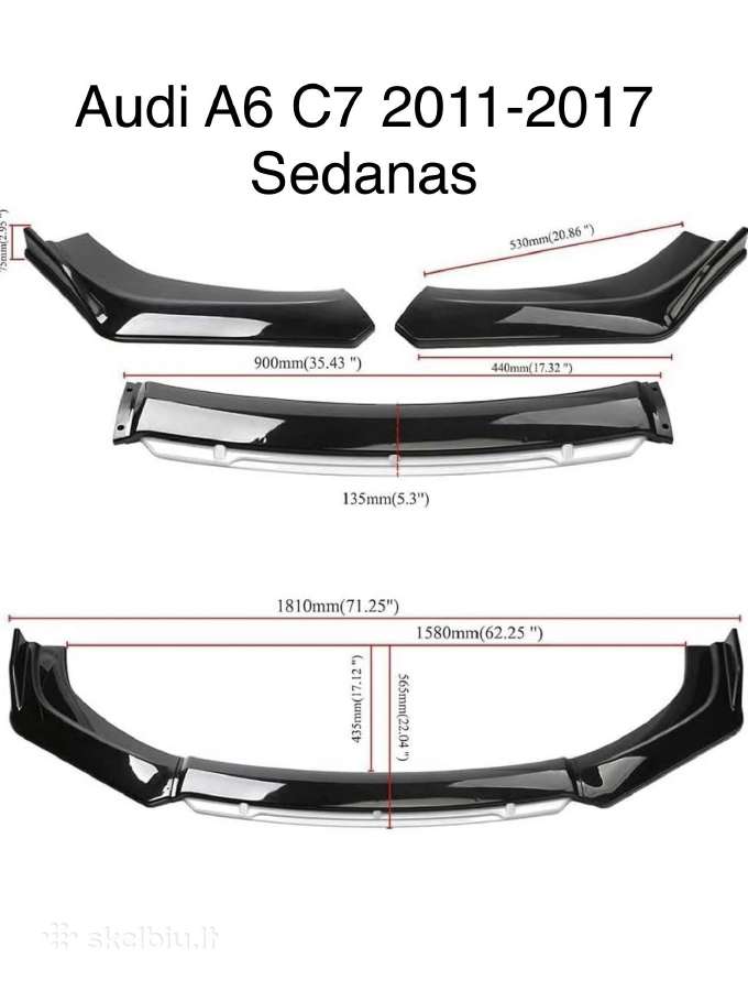 Audi A6 C7 Sedanas Spoileris, Lupa, Face Lupa - nuotraukos Nr. 2