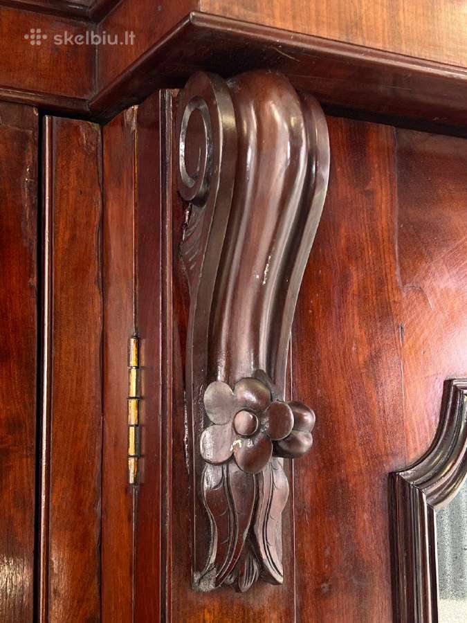 Trijų durų raudonmedžio rūbų spinta - nuotraukos Nr. 12