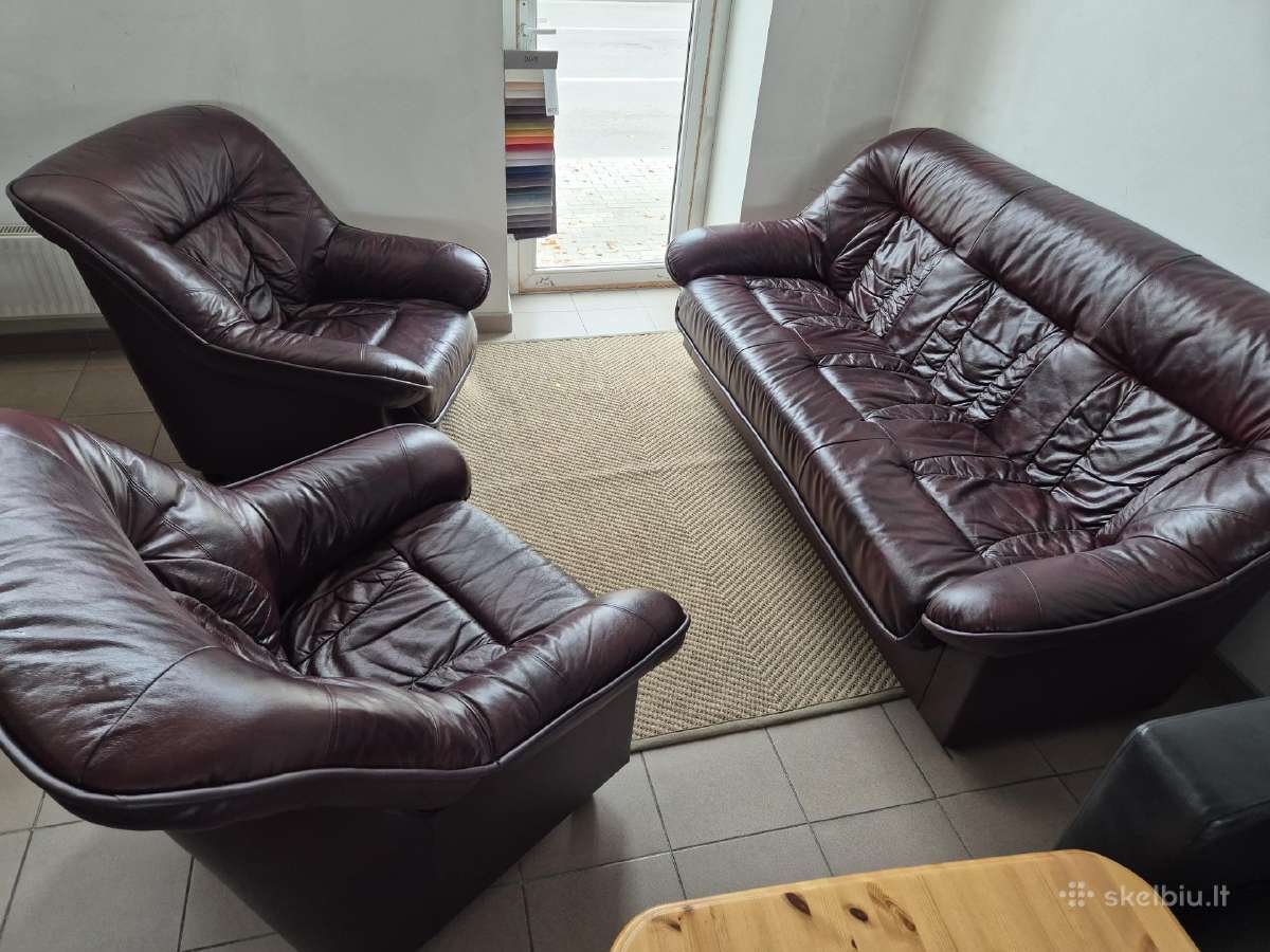 2 vnt! Relax fotelis+ pakojukas. Natūrali oda - nuotraukos Nr. 6