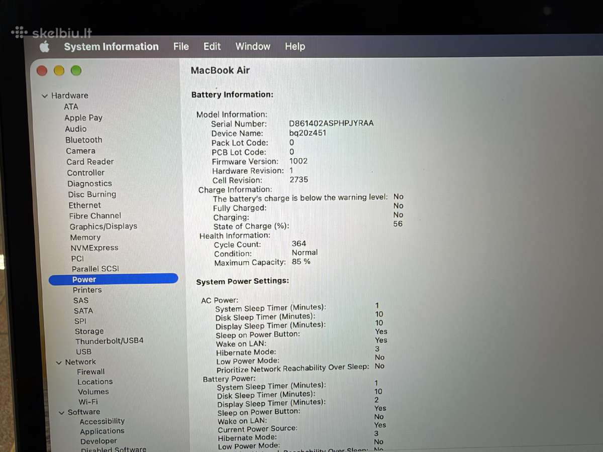Apple MacBook Air 2020 13 / M1 / 8gb / 256gb #20 - nuotraukos Nr. 9