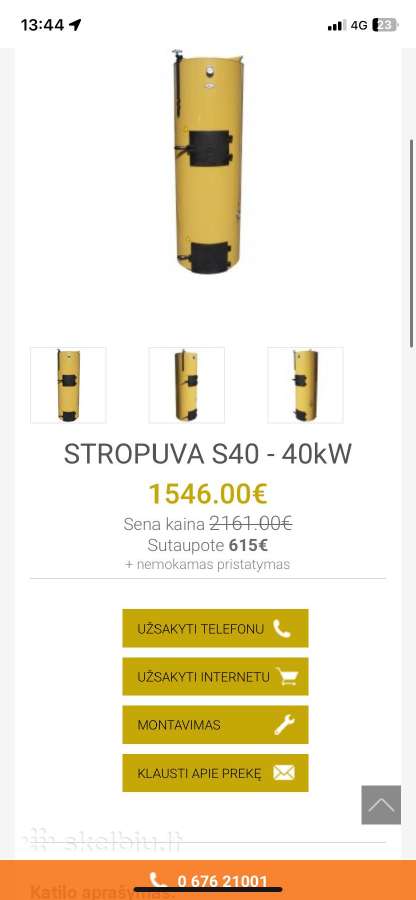 Kieto kuro katilas “stropuva 40 kw - nuotraukos Nr. 3