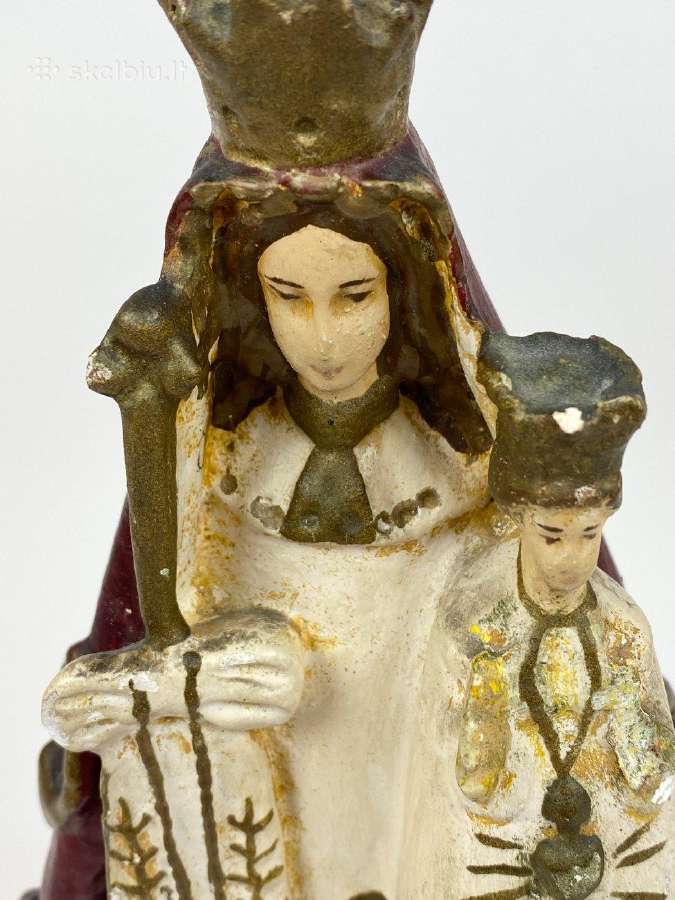 Švč. Mergelės marijos su Jėzumi statula iš gipso - nuotraukos Nr. 10