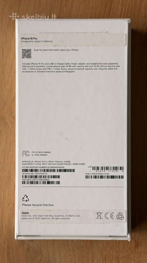 iPhone 16pro 128gb - nuotraukos Nr. 4
