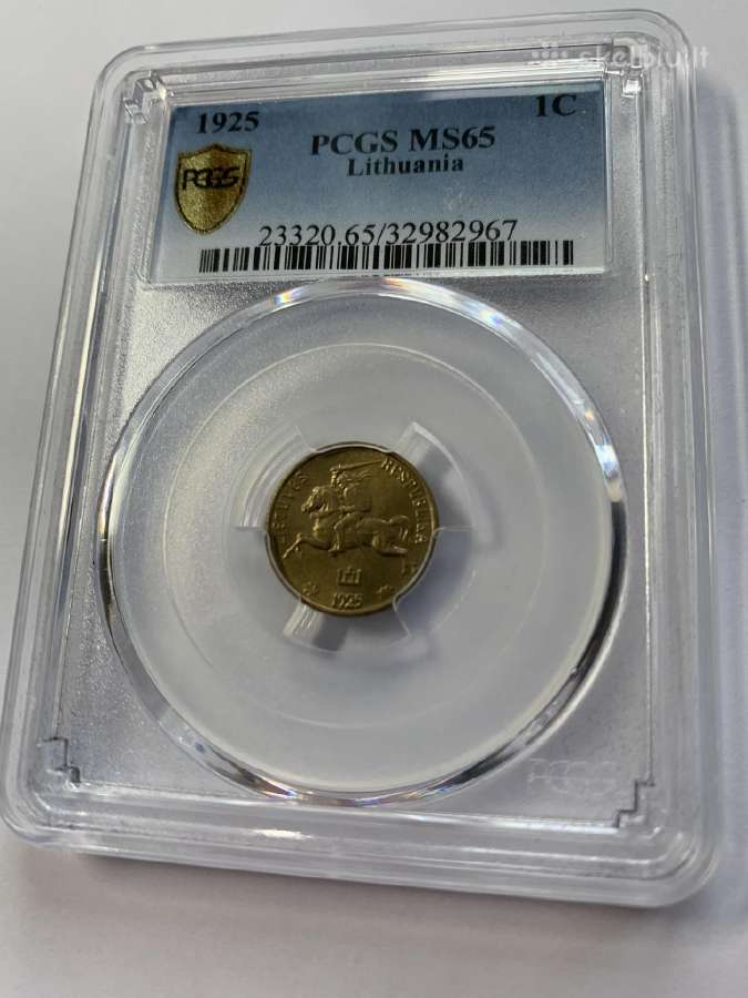 1925m. 1 centas Pcgs Ms65 - nuotraukos Nr. 2