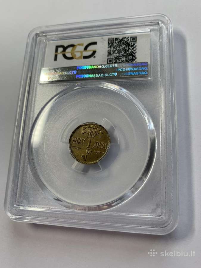 1925m. 1 centas Pcgs Ms65 - nuotraukos Nr. 3