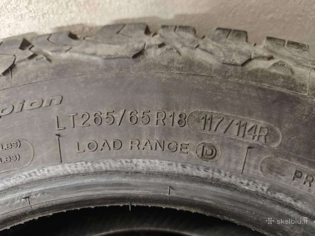 Padangos All terrain 4vnt Bf Goodrich Lt265/65r18 - nuotraukos Nr. 2