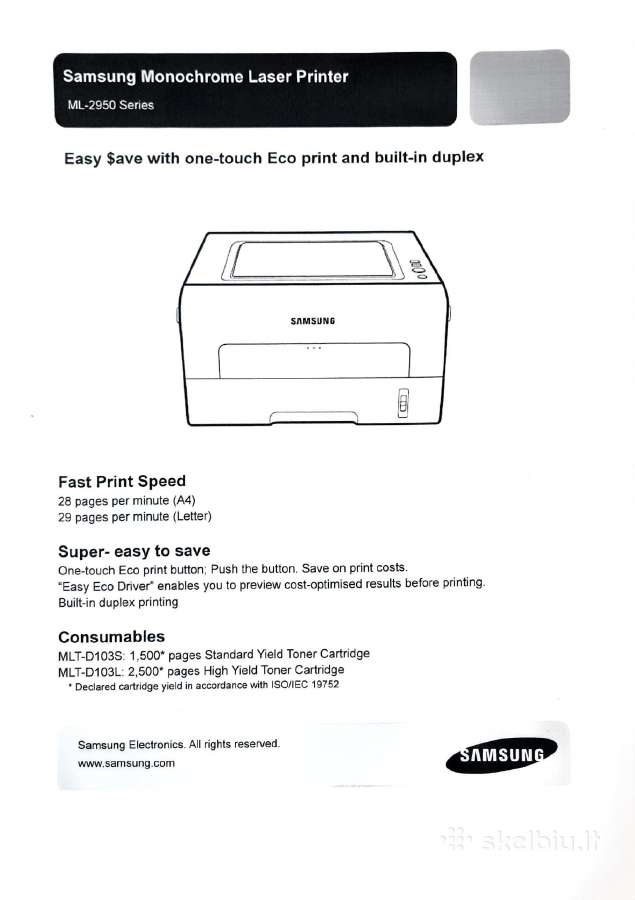 Samsung Ml-2955nd - nuotraukos Nr. 5