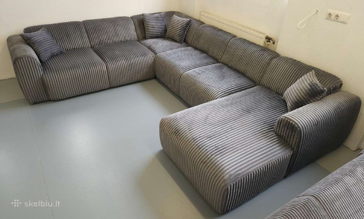 Nauja, didelė U formos sofa. - nuotraukos Nr. 5