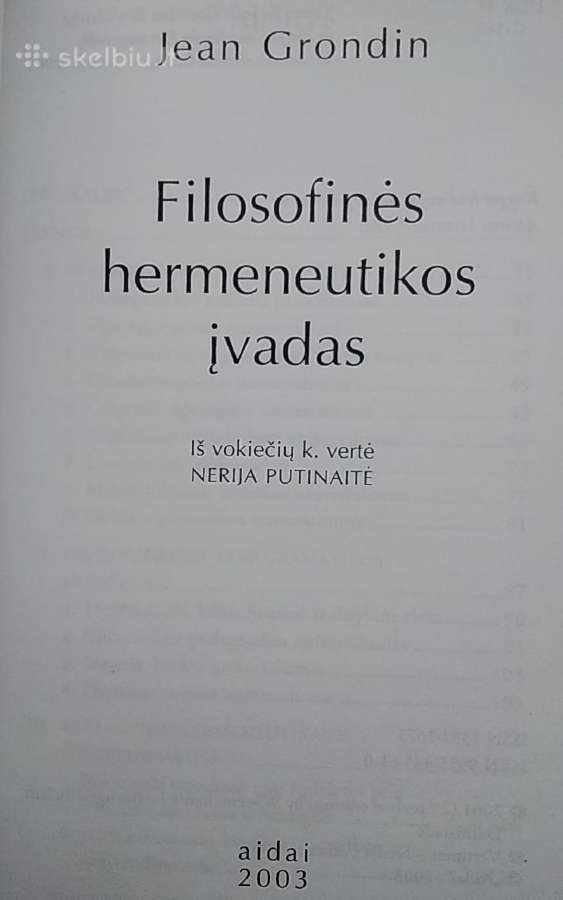 Filosofinės hermeneutikos įvadas - nuotraukos Nr. 2