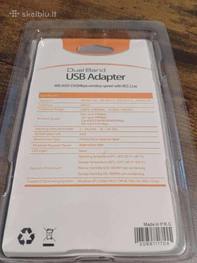 Usb wi-fi adapteris - nuotraukos Nr. 2