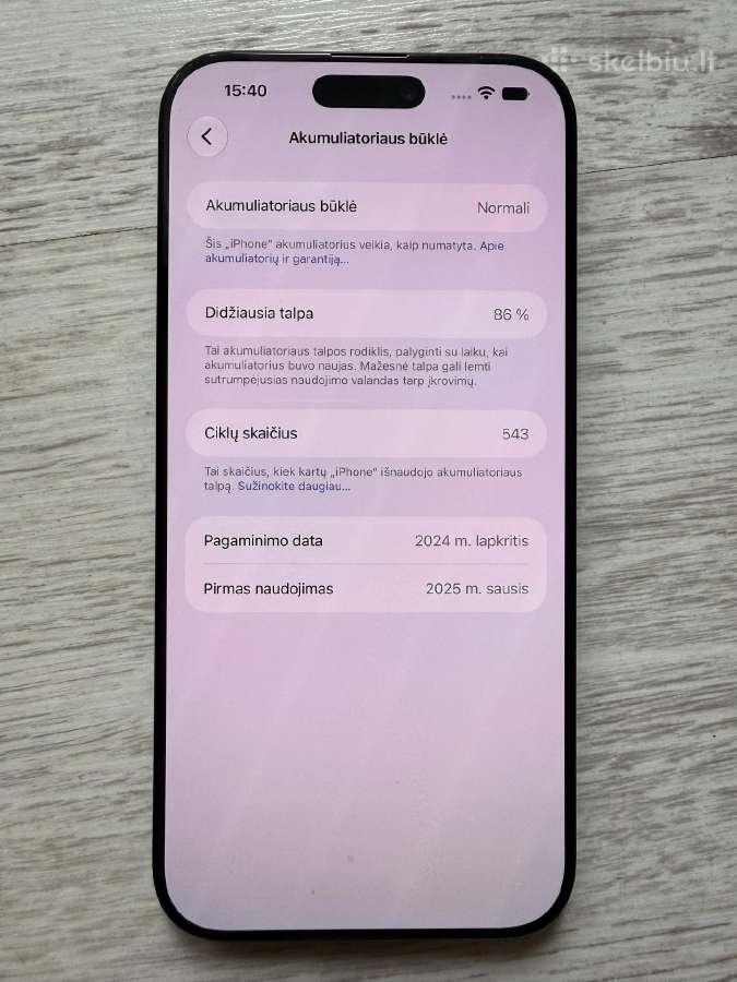 iPhone 16 pro max 512gb, juodas - nuotraukos Nr. 2