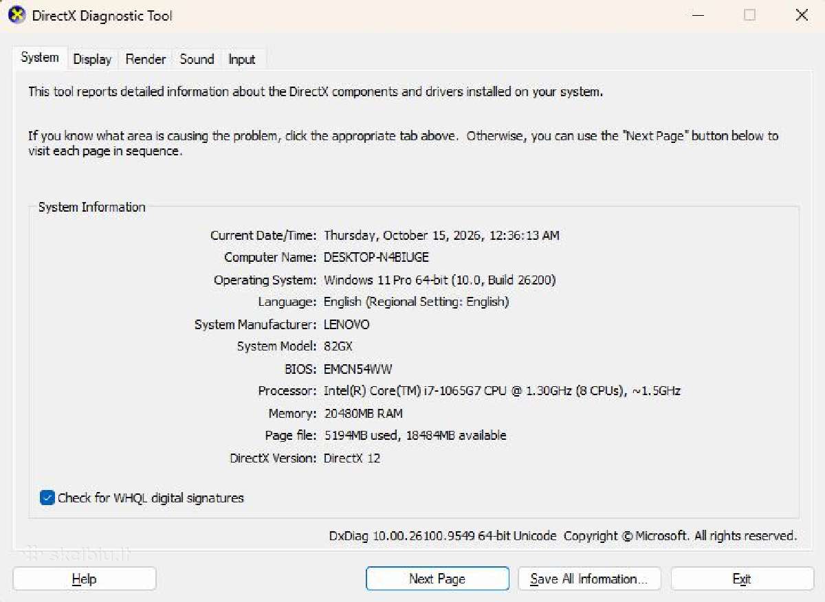 Lenovo Geforce Mx330, 20gb RAM, I7 - nuotraukos Nr. 2