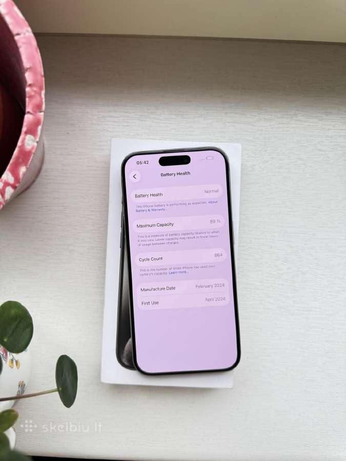 Apple iPhone 15 pro 256gb 89% battery health - nuotraukos Nr. 8