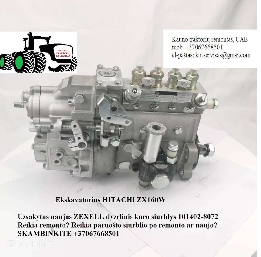 Hitachi Zx160w naujas dyzelinis kuro siurblys - nuotraukos Nr. 3