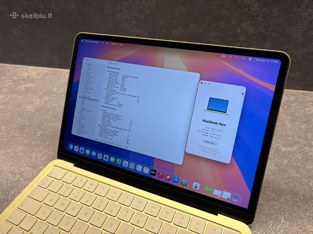 MacBook Neo, citrusinė spalva, 256 GB, - nuotraukos Nr. 3