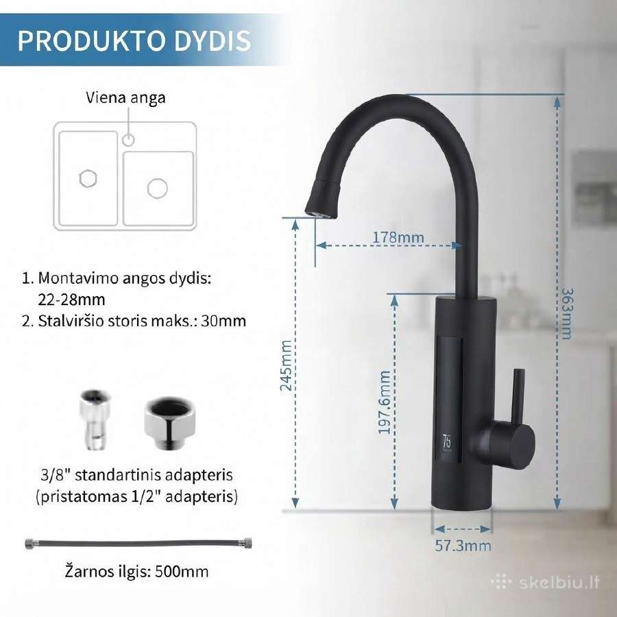 360 pasukamas nerūdijančio plieno maišytuvas - nuotraukos Nr. 4