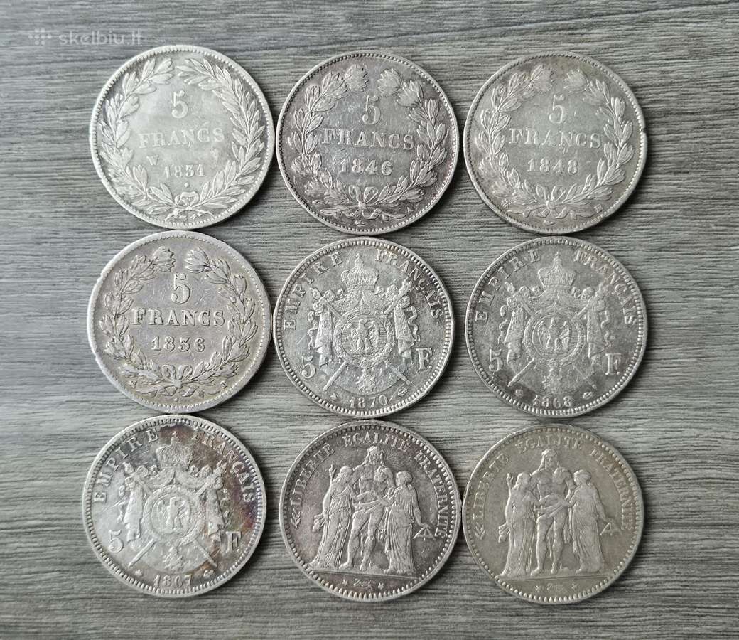 5 Frankai 1831-1876 Prancūzija. Kaina 450 Eur - nuotraukos Nr. 4