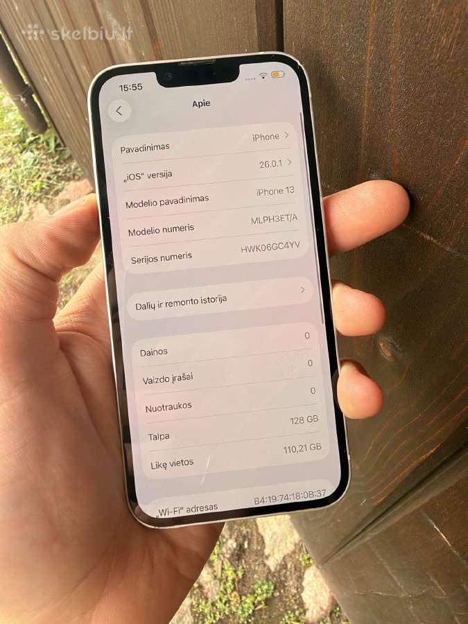 iPhone 13 128gb Nauja Baterija - nuotraukos Nr. 6