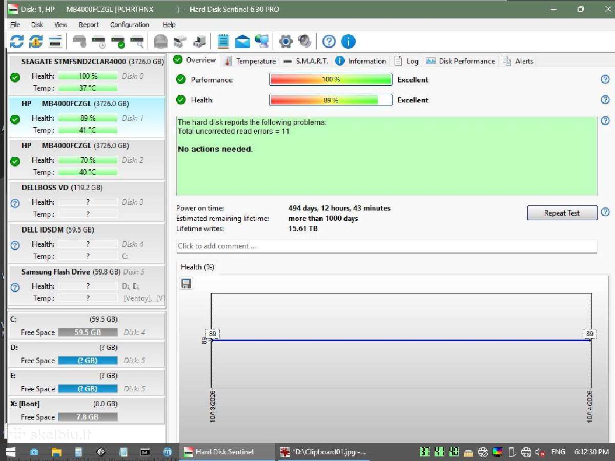 36tb (9x4tb) Sas Mb4000fczgl St4000nm0025 - nuotraukos Nr. 16
