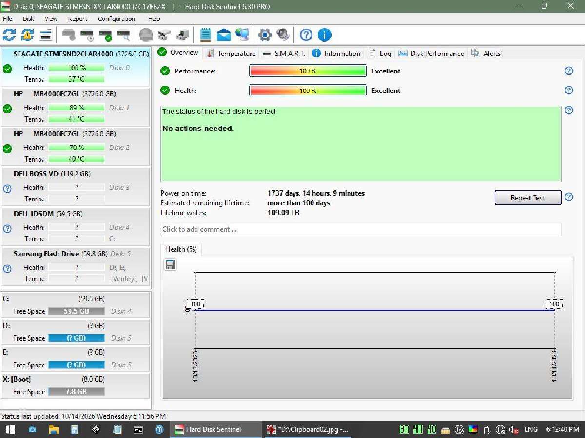 36tb (9x4tb) Sas Mb4000fczgl St4000nm0025 - nuotraukos Nr. 14
