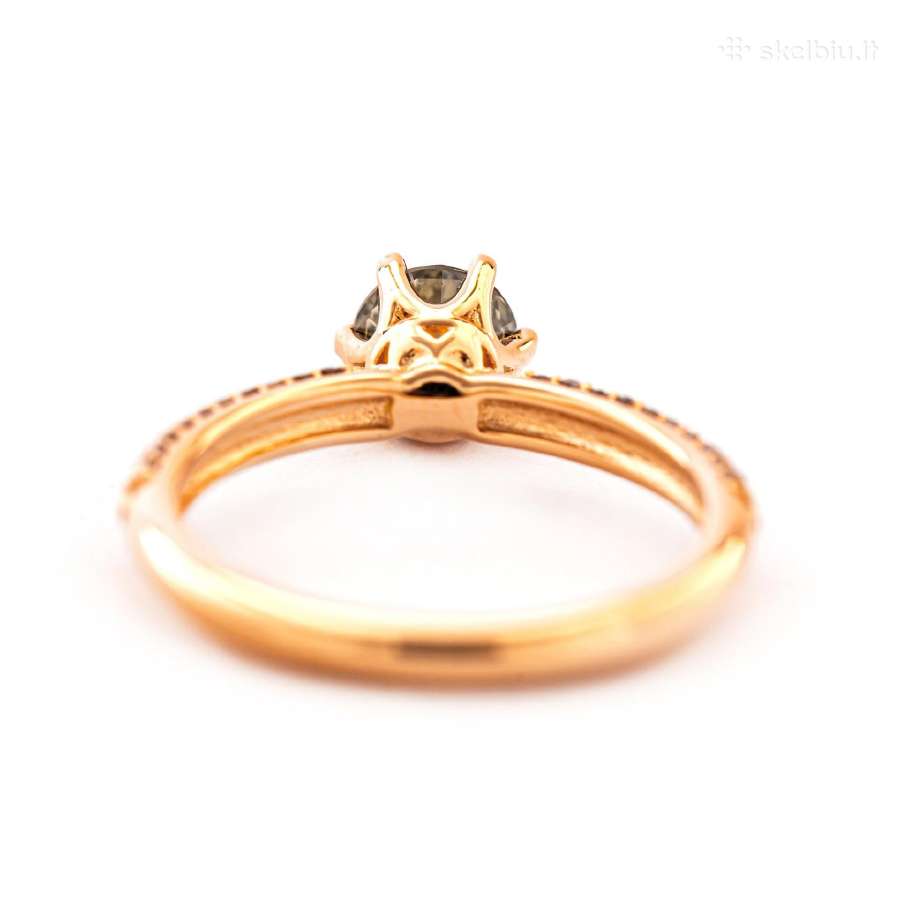 Aukso žiedas su briliantais (1,1ct) - nuotraukos Nr. 2