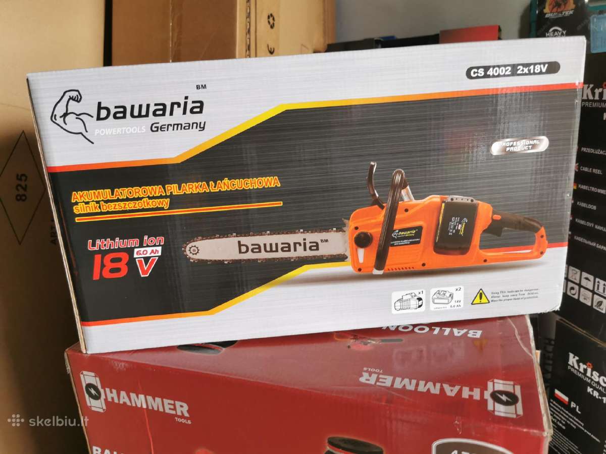 Akumuliatorinis grandininis pjūklas bawaria 18v - nuotraukos Nr. 5
