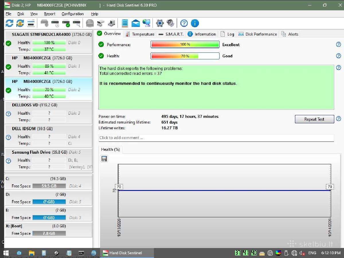 36tb (9x4tb) Sas Mb4000fczgl St4000nm0025 - nuotraukos Nr. 18