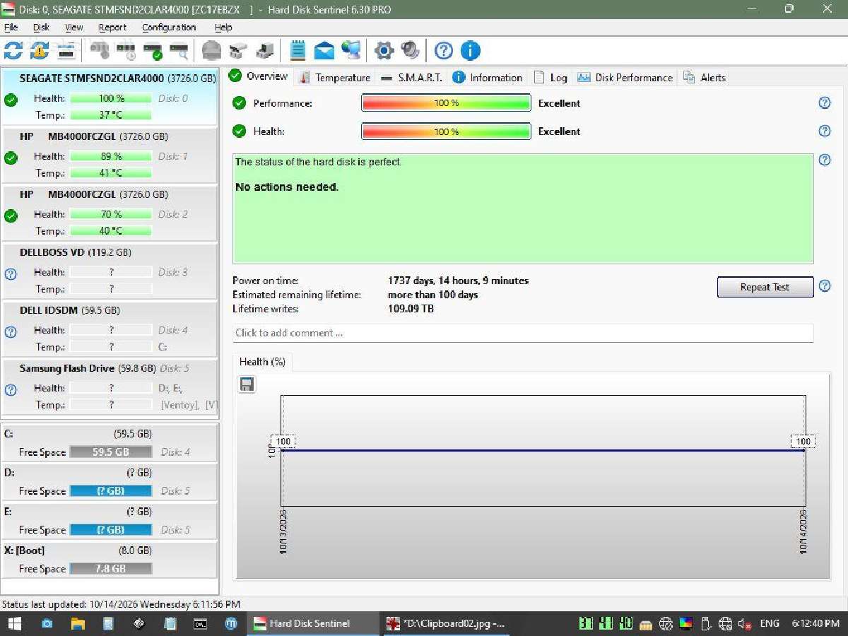 36tb (9x4tb) Sas Mb4000fczgl St4000nm0025 - nuotraukos Nr. 14