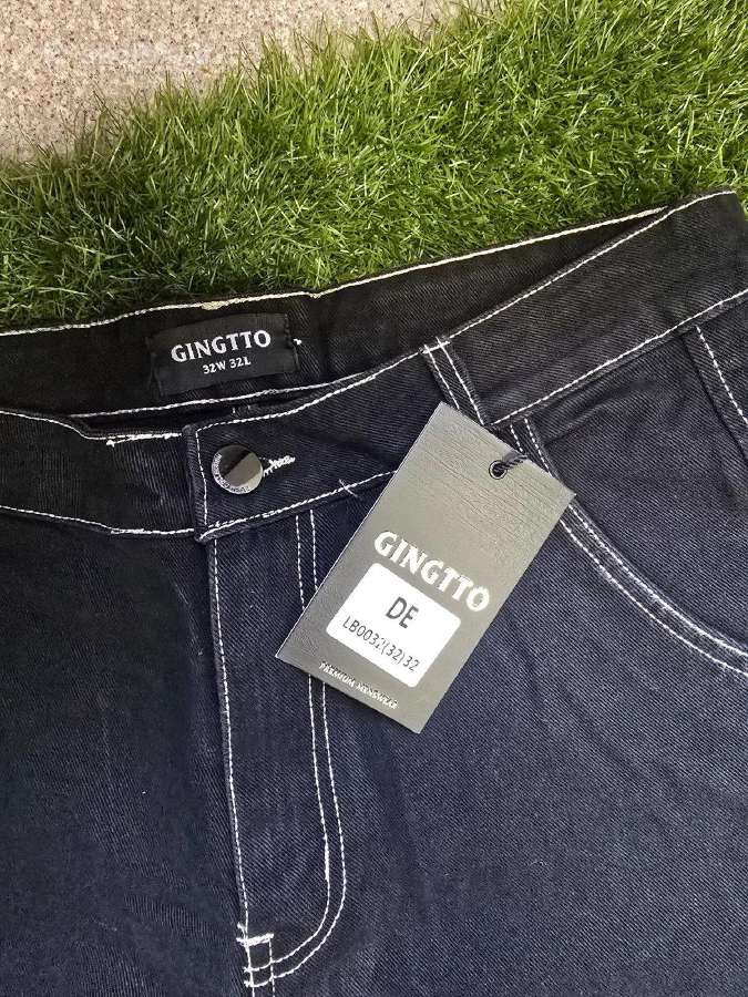 Nauji Gingtto juodi baggy džinsai W32 L32 - nuotraukos Nr. 2