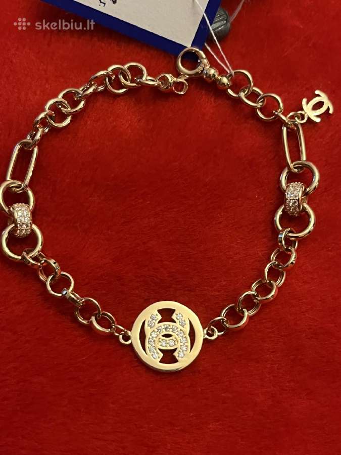 Prabangi išskirtinė auksinė Chanel apyrankė - nuotraukos Nr. 5