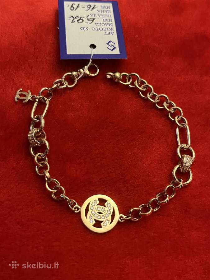 Prabangi išskirtinė auksinė Chanel apyrankė - nuotraukos Nr. 7