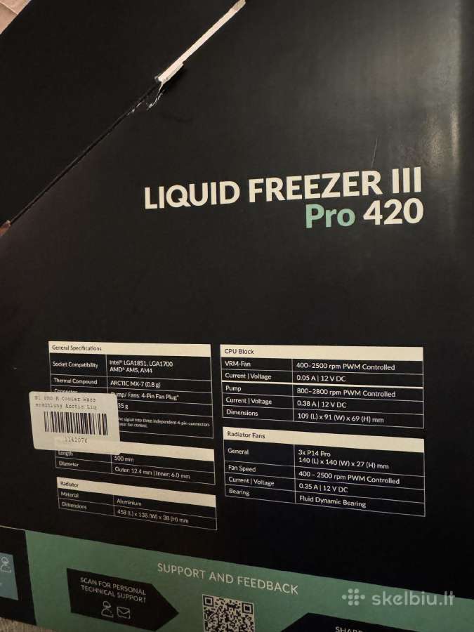 Artic Liquid Freezer III Pro 420 - nuotraukos Nr. 2