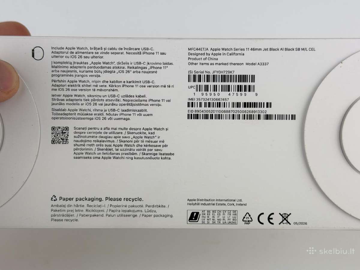 Naujas Apple Watch Series 11 46mm Cellular - nuotraukos Nr. 3