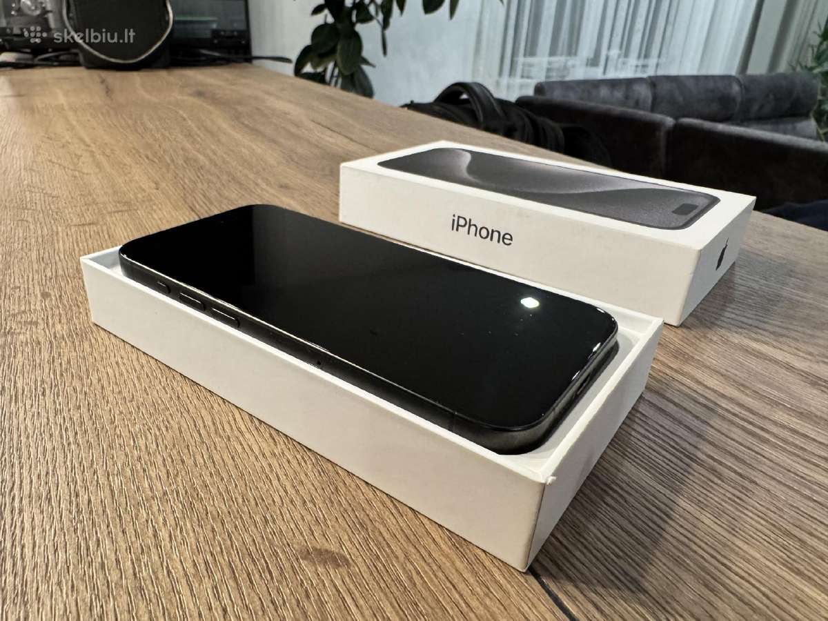 iPhone 15pro 256gb Black Titanium - nuotraukos Nr. 2