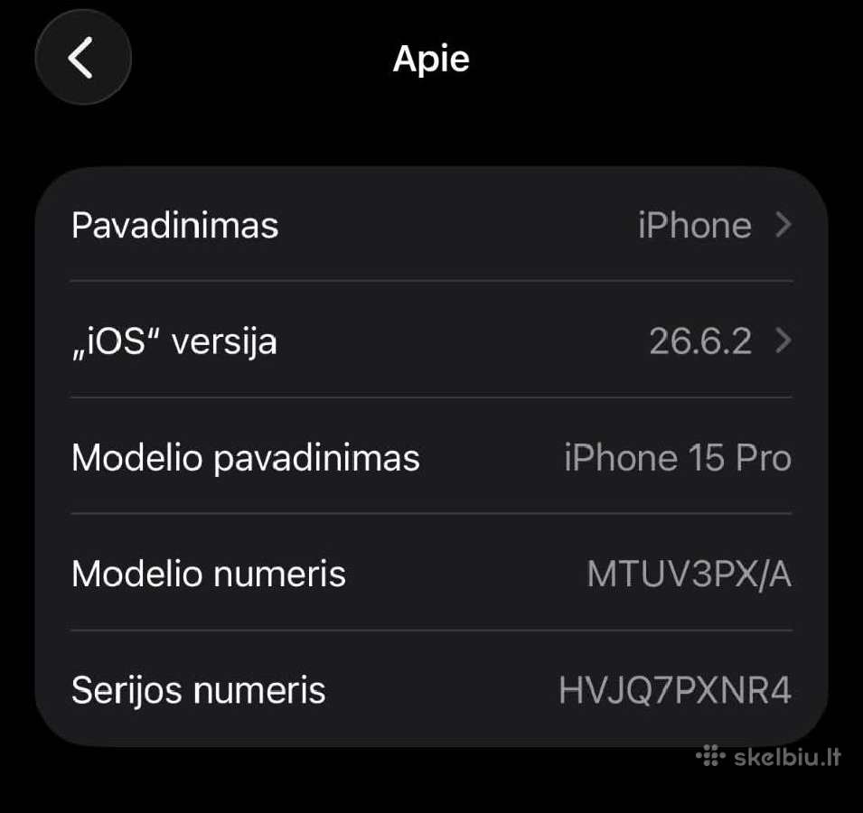 iPhone 15pro 128gb - nuotraukos Nr. 10