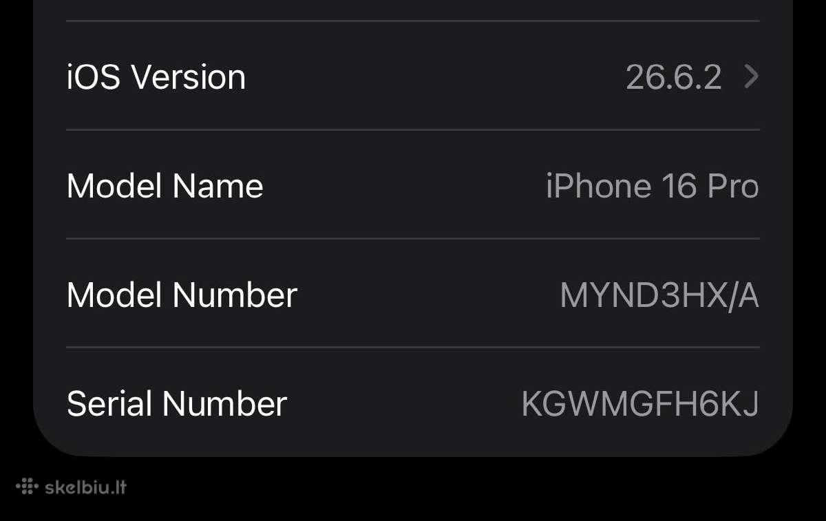 iPhone 16pro 128gb - nuotraukos Nr. 13