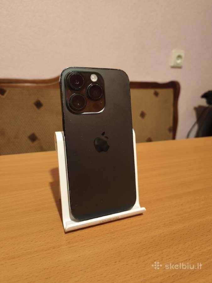 Juodas iPhone 14 Pro,128gb, 100% Battery health - nuotraukos Nr. 2