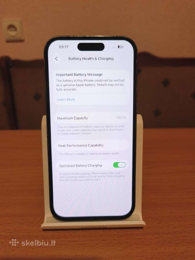 Juodas iPhone 14 Pro,128gb, 100% Battery health - nuotraukos Nr. 8