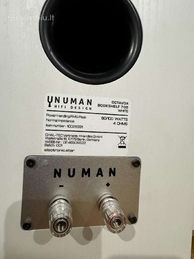 Kolonėlės Numan Octavox Bookshelf 702 (baltos) - nuotraukos Nr. 5