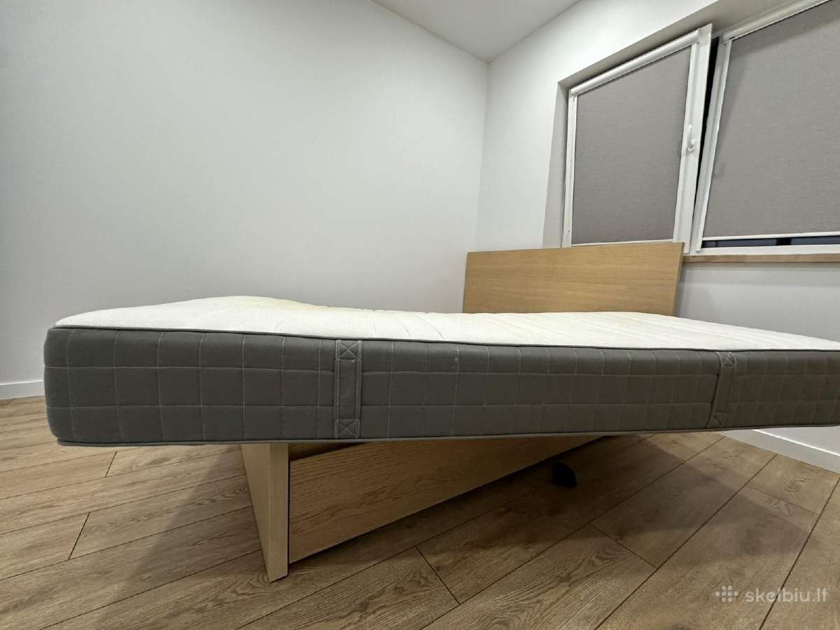 Dvigulė miegamojo lova 160x200 + čiužinys + pledas - nuotraukos Nr. 7