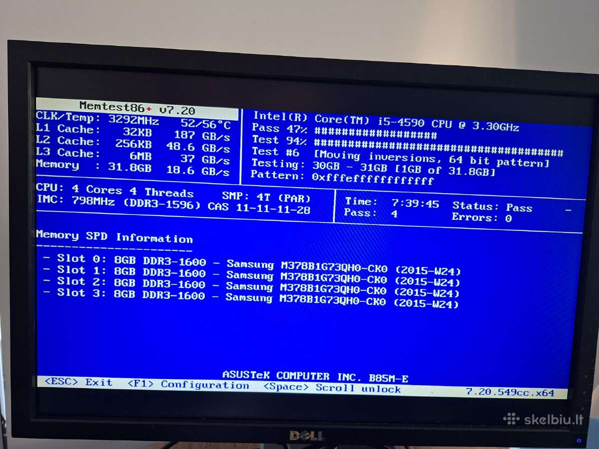 32gb Ddr3 RAM 4x8gb Samsung (Lenovo Oem) 1600mhz - nuotraukos Nr. 2